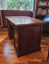 Scrivania legno noce stile arte povera