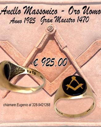 Germania - Splendido anello massonico ipoallergenico in acciaio