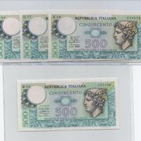 Serie l. 500 mercurio 3 date + serie sostitutiva