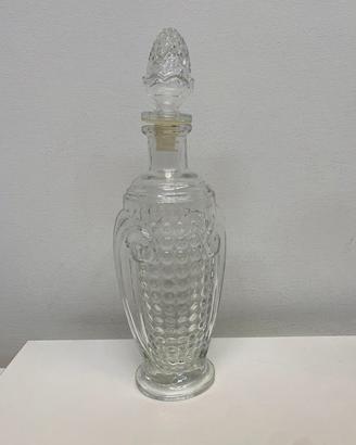bottiglia vetro da grappa decorata