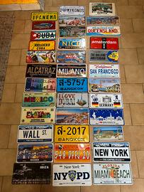 Targhe in metallo decorative citta del Mondo Varie