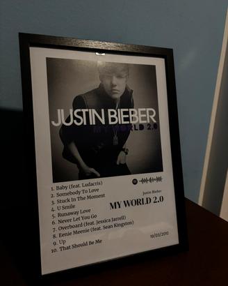 Quadro con corncie inclusa - justin Bieber