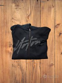 Felpa con zip e cappuccio YourTurn – Nera – Taglia