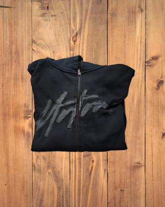 Felpa con zip e cappuccio YourTurn – Nera – Taglia