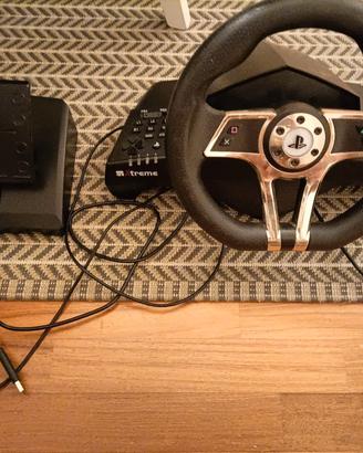 Volante Extreme con pedaliera play station