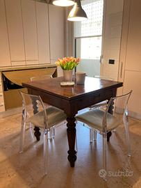 TAVOLO ALLUNGABILE CON GAMBA TORNITA