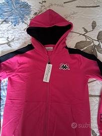 Maglia Felpa Kappa fucsia con cappuccio 16 Anni Nu