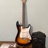 Chitarra Elettrica con amplificatore e accessori