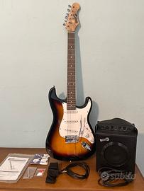 Chitarra Elettrica con amplificatore e accessori