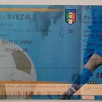Biglietto usato Collezione partita Italia Svezia