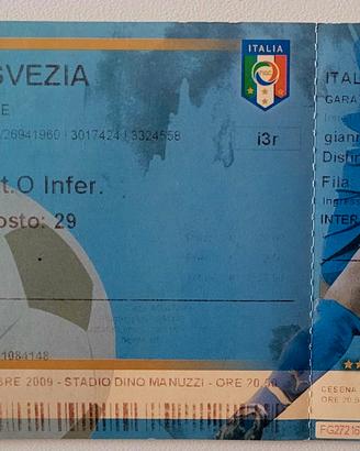 Biglietto usato Collezione partita Italia Svezia