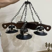 Lampadario a sospensione in legno