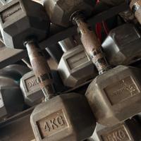 Manubri esagonali gommati 4 kg coppia