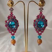 Orecchini Eleganti Vintage Boho Gemme Corniola