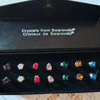 7 paia orecchini Cristallo Swarovski 