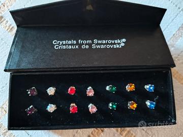 7 paia orecchini Cristallo Swarovski 