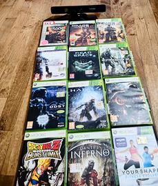 12 Giochi per xbox +sensore Kinect originale.