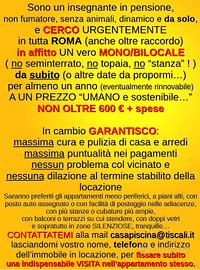 NON fumatore vorrebbe monolocale a Roma