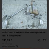 Scarico Suzuki Swift sport 2020