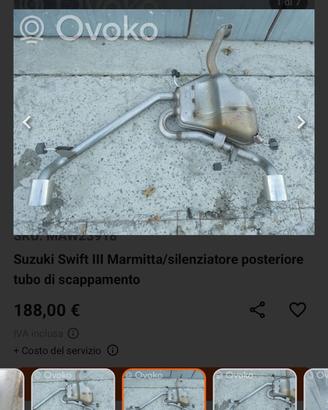 Scarico Suzuki Swift sport 2020