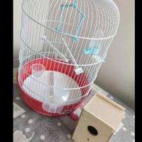 Gabbia per uccelli completa e spaziosa