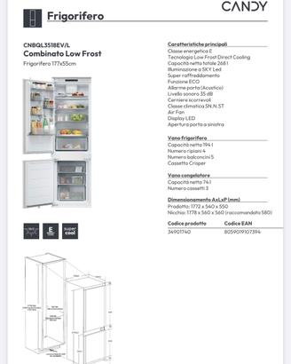 Frigo da incasso Candy