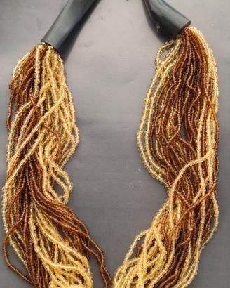 collana multifilo con perline di Murano 
