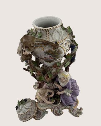 Vaso pot-pourri in porcellana Meissen