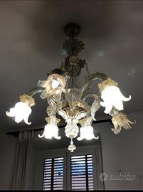 No spedizione. Lampadario artistico vetro Murano