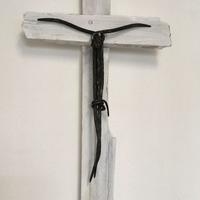 CROCIFISSO DA PARETE IN FERRO BATTUTO