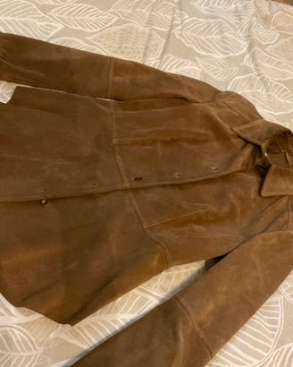 Giacca modello camicia in camoscio Marella