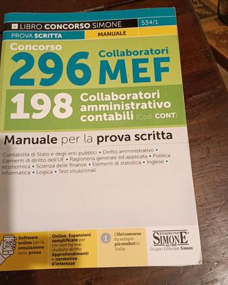 Libro per concorso MEF