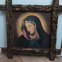 MADONNA ADDOLORATA OLIO SU CARTONCINO FINE 800'