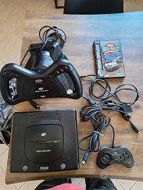 sega saturn pal completa + volante + gioco 