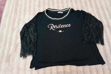 top da donna con maniche in pizzo 