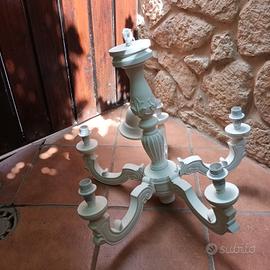 lampadario in legno shabby Maisons du Monde 