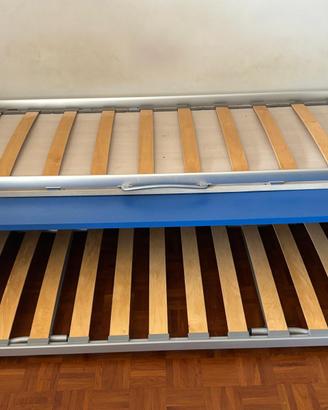 Letto singolo alto con secondo letto estraibile