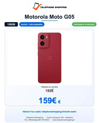 Motorola Moto G05 4/128GB Nuovo