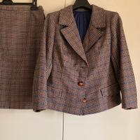 Giacca e gonna vintage pied de poule taglia 50/52