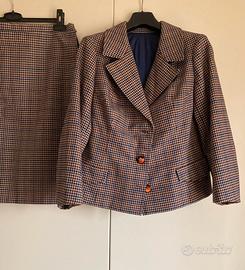 Giacca e gonna vintage pied de poule taglia 50/52