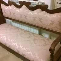 Divano d'epoca fine 800 rosa antico