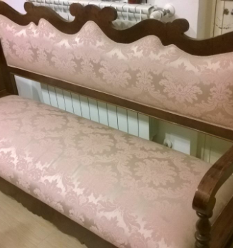 Divano d'epoca fine 800 rosa antico