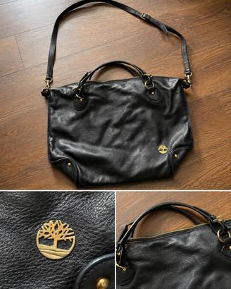 Borsa Timberland donna in pelle nera con tracolla