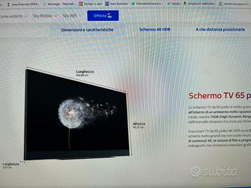 Tv sky glass 65 pollici