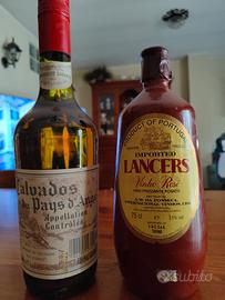 Bottiglie collezione Lancers e Calvados du Pays 