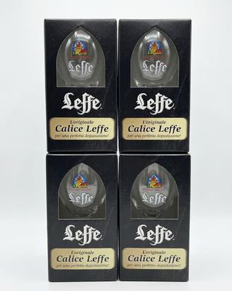 Set 4 Calici Birra Leffe Originali Nuovi