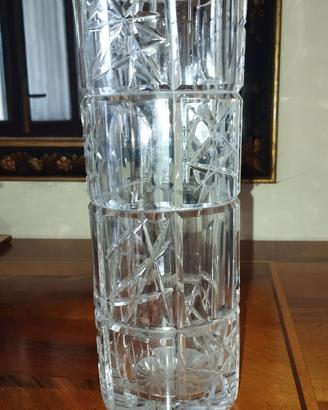Vaso vintage in cristallo di Boemia h27 cm