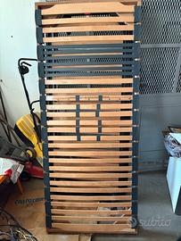 Rete letto singolo a doghe in legno