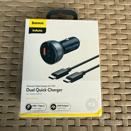 Baseus 65W PD Caricabatteria da auto QC 4.0 USB-C