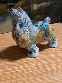 Statuetta Cavallo Mancioli Ceramica Firenze